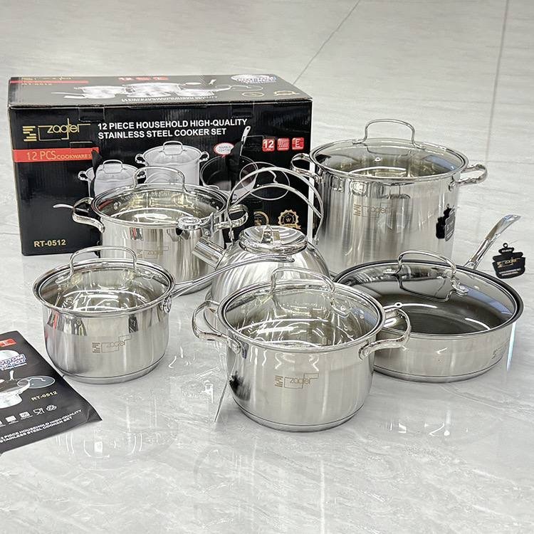 img_2186 12PC HIGH QUALITY STAINLESS COOKWARE POT SET (SHIPPING FEE IN 90 DAYS ) - Image 1