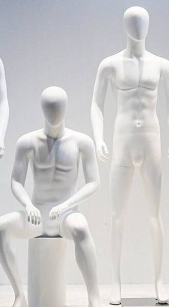 2177 SITTING MODEL MALE WHITE MANNEQUIN