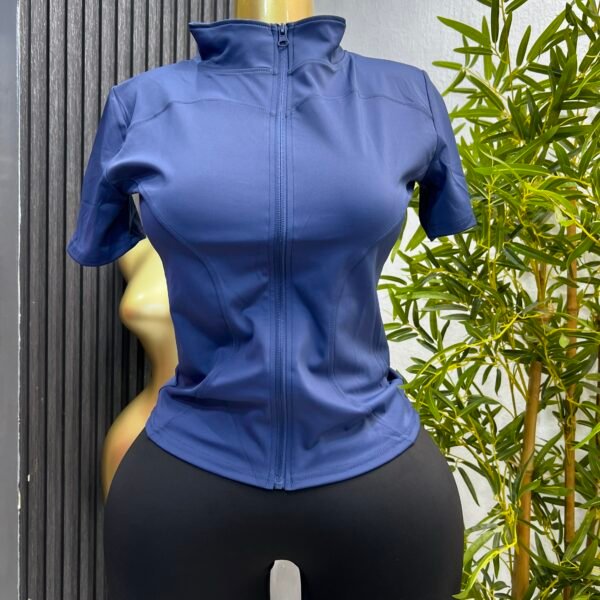GYM WEAR SHORT SLEEVE TRACKSUIT (Cost of Top only ) Add bike short or leggings to your order to order complete set
