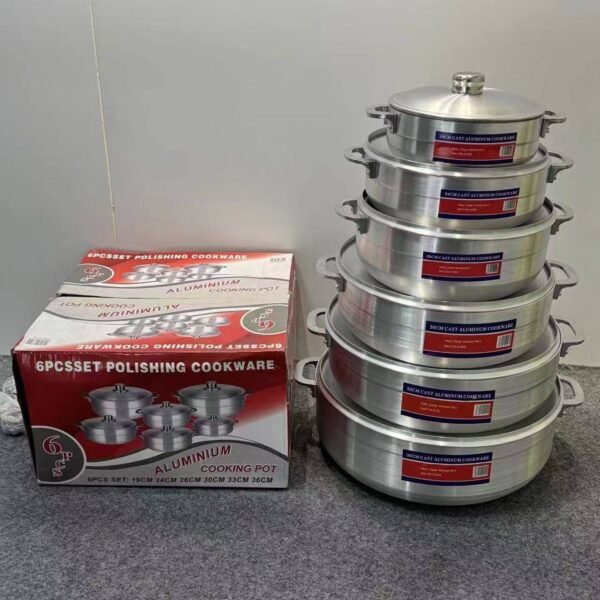 6PC ALUMINUM HIGH QUALITY POTS SET