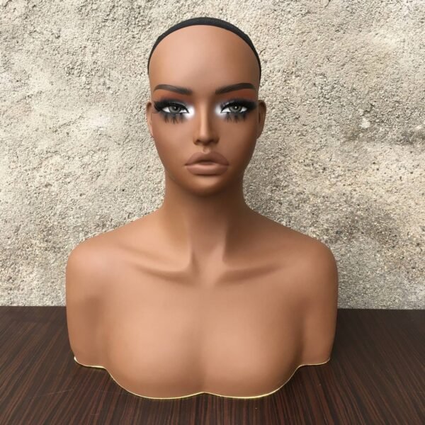 WIG MANNEQUIN DISPLAY DARK SKIN (For sea shipping will be paid in Lagos in 90 days )
