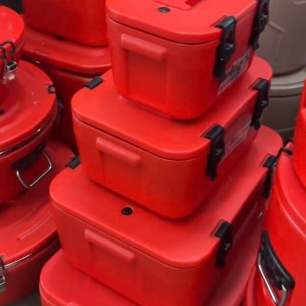 2115E Square red 4pc insulation cooler